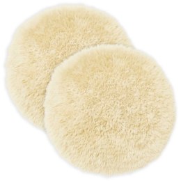 VidaXL Poszewka na poduszkę 2 pcs HEERLEN kremowy Ø 40 cm Fleece PV