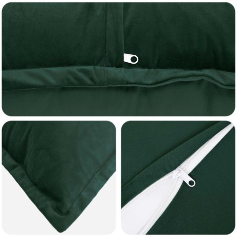 VidaXL Poszewka na poduszkę 2 pcs HOUTEN Ciemnozielony 40 x 80 cm