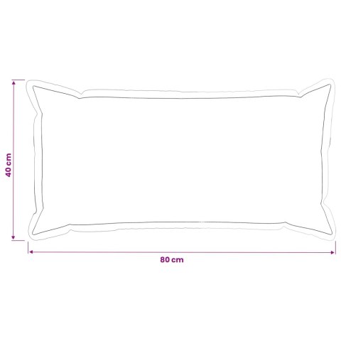 VidaXL Poszewka na poduszkę 2 pcs HOUTEN Ciemnozielony 40 x 80 cm
