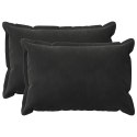 VidaXL Poszewka na poduszkę 2 pcs HOUTEN Czarny 50 x 75 cm Welur