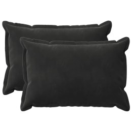 VidaXL Poszewka na poduszkę 2 pcs HOUTEN Czarny 50 x 80 cm Welur