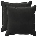 VidaXL Poszewka na poduszkę 2 pcs HOUTEN Czarny 65 x 65 cm Welur