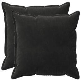 VidaXL Poszewka na poduszkę 2 pcs HOUTEN Czarny 65 x 65 cm Welur