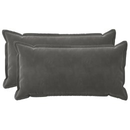 VidaXL Poszewka na poduszkę 2 pcs HOUTEN ciemnoszary 40 x 80 cm Welur