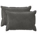VidaXL Poszewka na poduszkę 2 pcs HOUTEN ciemnoszary 50 x 75 cm Welur
