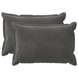 VidaXL Poszewka na poduszkę 2 pcs HOUTEN ciemnoszary 50 x 75 cm Welur
