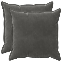 VidaXL Poszewka na poduszkę 2 pcs HOUTEN ciemnoszary 65 x 65 cm Welur