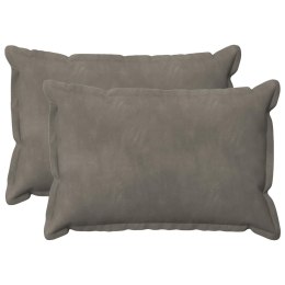 VidaXL Poszewka na poduszkę 2 pcs HOUTEN jasnoszary 50 x 75 cm Welur