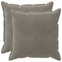 VidaXL Poszewka na poduszkę 2 pcs HOUTEN jasnoszary 55 x 55 cm Welur