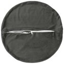 VidaXL Poszewka na poduszkę 6 pcs HEERLEN ciemnoszary Ø 40 cm Welur