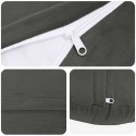 VidaXL Poszewka na poduszkę 6 pcs HEERLEN ciemnoszary Ø 40 cm Welur