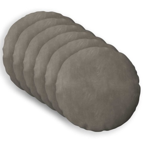 VidaXL Poszewka na poduszkę 6 pcs HEERLEN jasnoszary Ø 40 cm Welur
