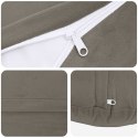 VidaXL Poszewka na poduszkę 6 pcs HEERLEN jasnoszary Ø 40 cm Welur