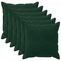 VidaXL Poszewka na poduszkę 6 pcs HOUTEN Ciemnozielony 80 x 80 cm