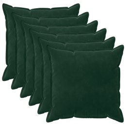 VidaXL Poszewka na poduszkę 6 pcs HOUTEN Ciemnozielony 80 x 80 cm