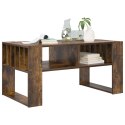 VidaXL Stolik kawowy Dąb wędzony 92 x 49,5 x 45 cm Drewno inżynieryjne