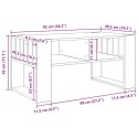 VidaXL Stolik kawowy Dąb wędzony 92 x 49,5 x 45 cm Drewno inżynieryjne