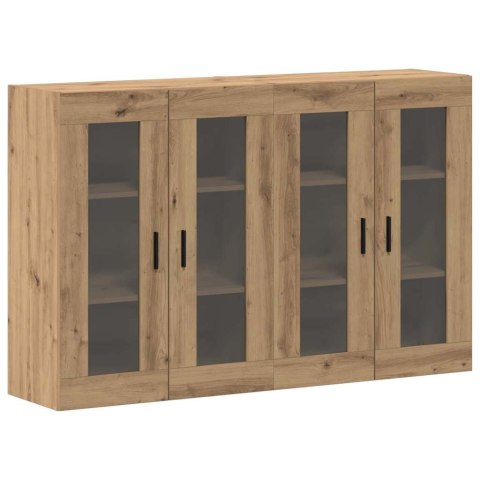 VidaXL Szafki montowane na ścianie 2 szt. dąb artisan