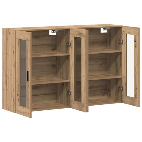 VidaXL Szafki montowane na ścianie 2 szt. dąb artisan