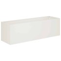 VidaXL Doniczka ogrodowa 2 szt. Biały 100 x 30 x 30 cm Stal zimnogięta