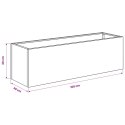 VidaXL Doniczka ogrodowa 2 szt. Biały 100 x 30 x 30 cm Stal zimnogięta
