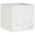 VidaXL Doniczka ogrodowa 2 szt. Biały 50 x 50 x 49 cm Stal zimnogięta