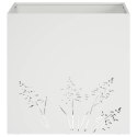 VidaXL Doniczka ogrodowa 2 szt. Biały 50 x 50 x 49 cm Stal zimnogięta