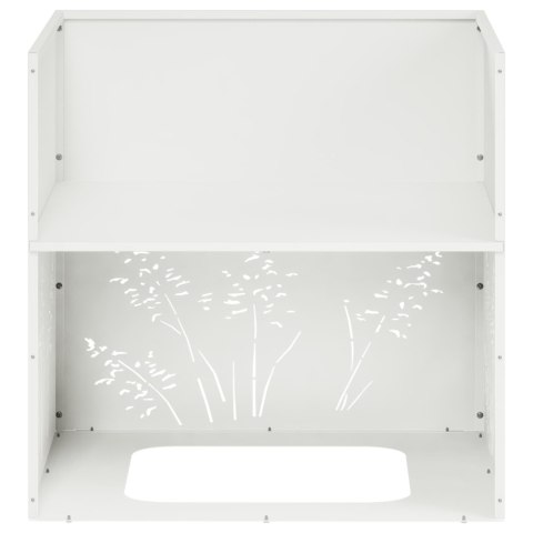 VidaXL Doniczka ogrodowa 2 szt. Biały 50 x 50 x 49 cm Stal zimnogięta
