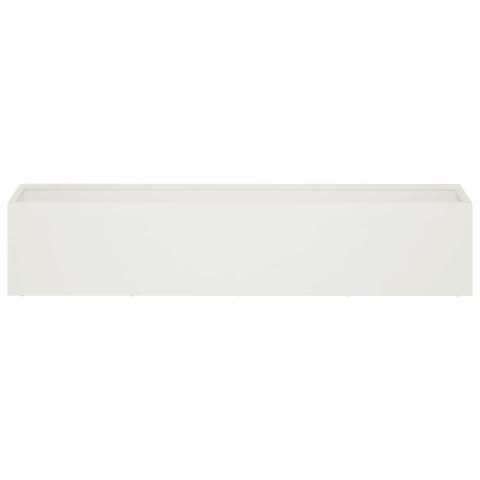 VidaXL Doniczka ogrodowa 2 szt. Biały 80 x 20 x 20 cm Stal zimnogięta