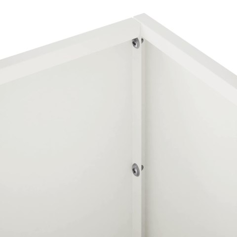 VidaXL Doniczka ogrodowa 2 szt. Biały 80 x 20 x 20 cm Stal zimnogięta