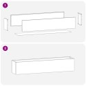 VidaXL Doniczka ogrodowa 2 szt. Biały 80 x 20 x 20 cm Stal zimnogięta