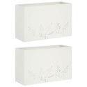 VidaXL Doniczka ogrodowa 2 szt. Biały 80 x 20 x 49 cm Stal zimnogięta