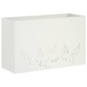 VidaXL Doniczka ogrodowa 2 szt. Biały 80 x 20 x 49 cm Stal zimnogięta