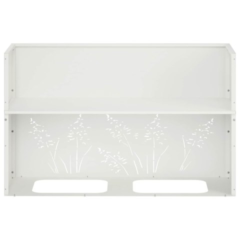 VidaXL Doniczka ogrodowa 2 szt. Biały 80 x 20 x 49 cm Stal zimnogięta