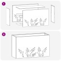 VidaXL Doniczka ogrodowa 2 szt. Biały 80 x 20 x 49 cm Stal zimnogięta