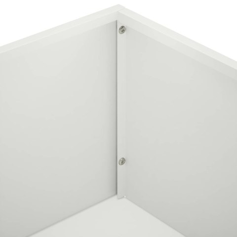 VidaXL Doniczka ogrodowa 2 szt. Biały 80 x 30 x 49 cm Stal zimnogięta