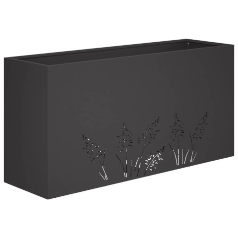 VidaXL Doniczka ogrodowa 2 szt. Czarny 100 x 20 x 49 cm