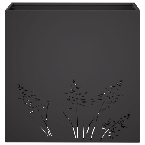 VidaXL Doniczka ogrodowa 2 szt. Czarny 50 x 30 x 49 cm Stal zimnogięta