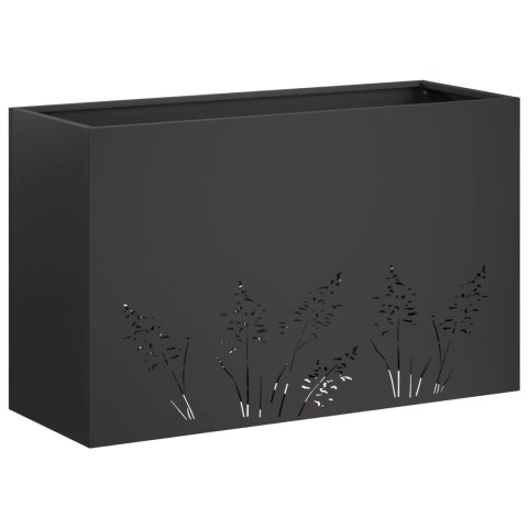 VidaXL Doniczka ogrodowa 2 szt. Czarny 80 x 20 x 49 cm Stal zimnogięta