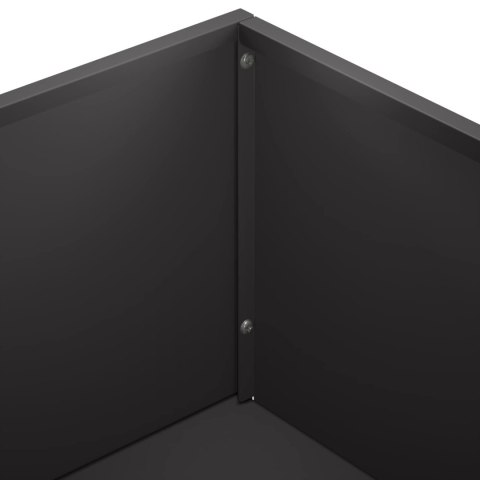 VidaXL Doniczka ogrodowa 2 szt. Czarny 80 x 30 x 49 cm Stal zimnogięta