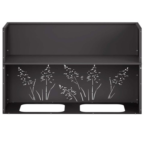 VidaXL Doniczka ogrodowa 2 szt. Czarny 80 x 30 x 49 cm Stal zimnogięta