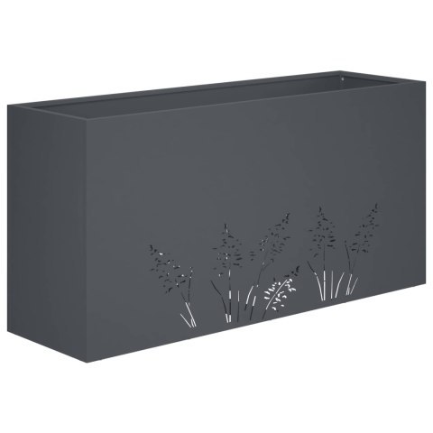 VidaXL Doniczka ogrodowa 2 szt. antracytowy 100 x 20 x 49 cm
