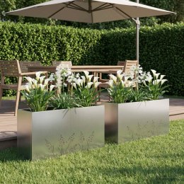 VidaXL Doniczka ogrodowa 2 szt. srebrny 100 x 30 x 49 cm