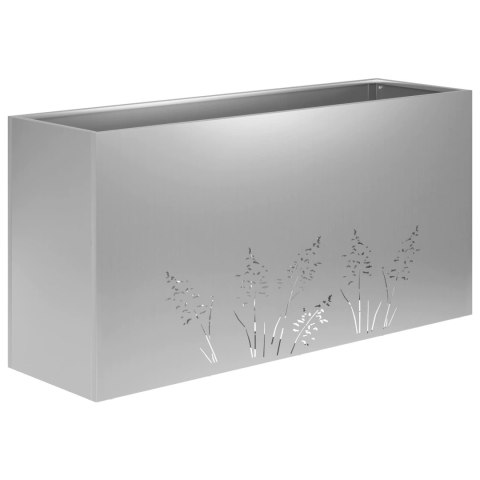 VidaXL Doniczka ogrodowa 2 szt. srebrny 100 x 30 x 49 cm