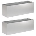 VidaXL Doniczka ogrodowa 2 szt. srebrny 60 x 20 x 20 cm