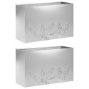 VidaXL Doniczka ogrodowa 2 szt. srebrny 80 x 20 x 49 cm