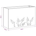 VidaXL Doniczka ogrodowa 2 szt. srebrny 80 x 20 x 49 cm