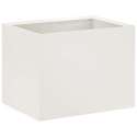 VidaXL Doniczka ogrodowa Biały 40 x 30 x 30 cm Stal zimnogięta