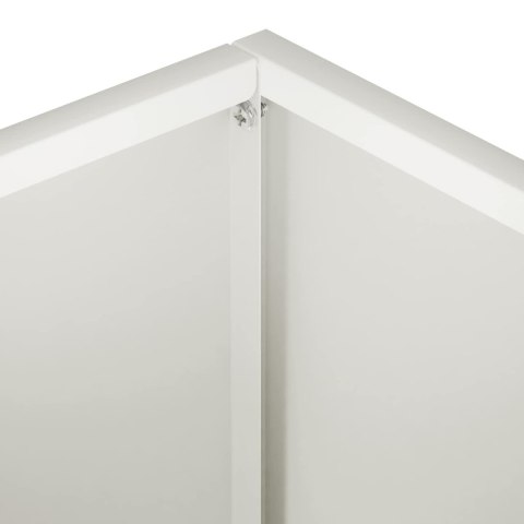 VidaXL Doniczka ogrodowa Biały 40 x 30 x 30 cm Stal zimnogięta