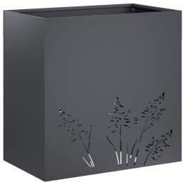 VidaXL Doniczka ogrodowa antracytowy 50 x 30 x 49 cm Stal zimnogięta
